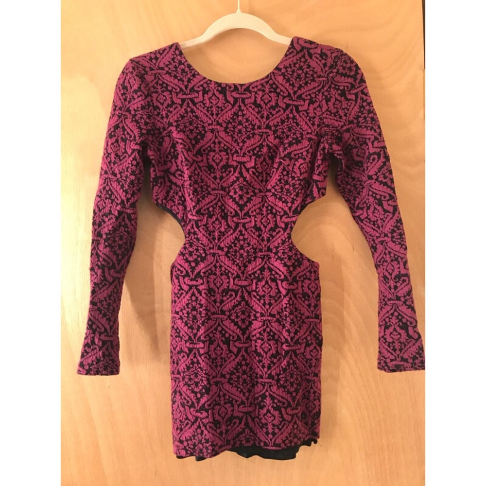 Bebe Mini Dress with Side Cutouts
